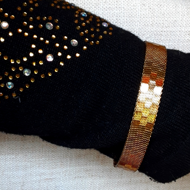 Italian 14 Karat Yellow Gold Mesh Bracelet